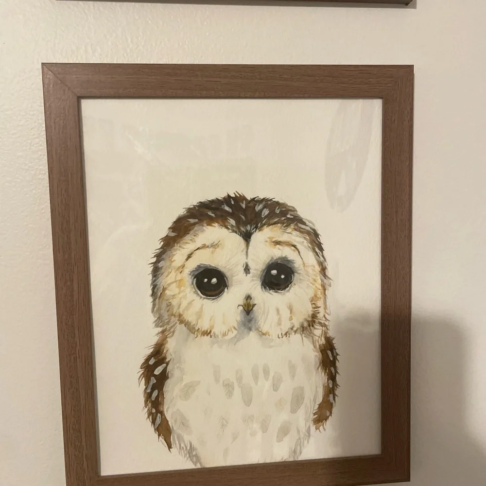 Set of 8 Framed Baby Animal Art Prints